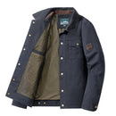 Jaqueta Masculina Cargo Estilo Britânico com Design Bomber Corta-Vento