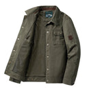Jaqueta Masculina Cargo Estilo Britânico com Design Bomber Corta-Vento