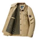Jaqueta Masculina Cargo Estilo Britânico com Design Bomber Corta-Vento