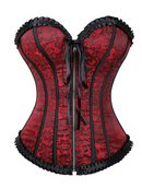 Espartilho Lingerie Floral com Zíper