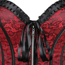 Espartilho Lingerie Floral com Zíper