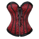 Espartilho Lingerie Floral com Zíper