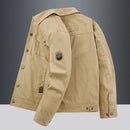 Jaqueta Masculina Cargo Estilo Britânico com Design Bomber Corta-Vento
