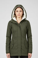 Jaqueta Parka Feminina Forrada com Lã para Inverno Glacier